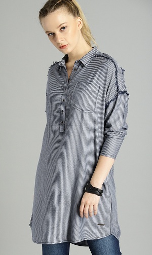 Дамски дънкови ризи